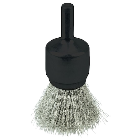 Weiler Crimped Wire End Brush 3/4", .006" Stainless Steel Fill 10017